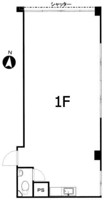 中延山本ビル1F 間取り図