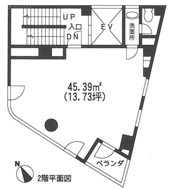 まめそうビル2F 間取り図