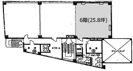 第2米林ビル6F 間取り図