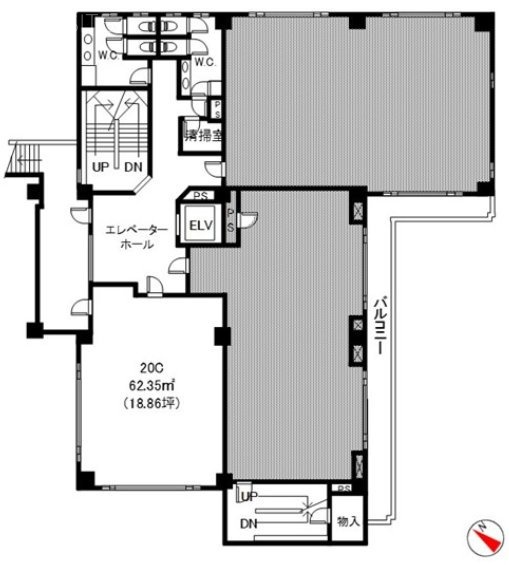 幸作ビル20C 間取り図