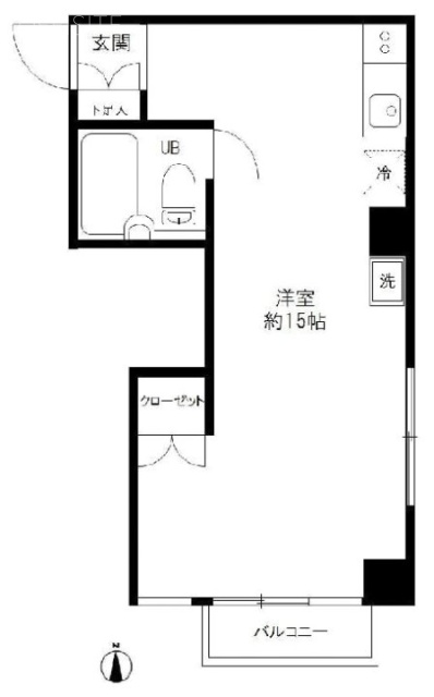 大橋コーポ503 間取り図