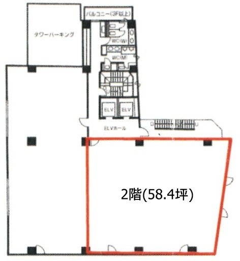 秋葉原新高第一生命ビル2F 間取り図