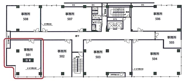 和紅(わこう)ビル501 間取り図