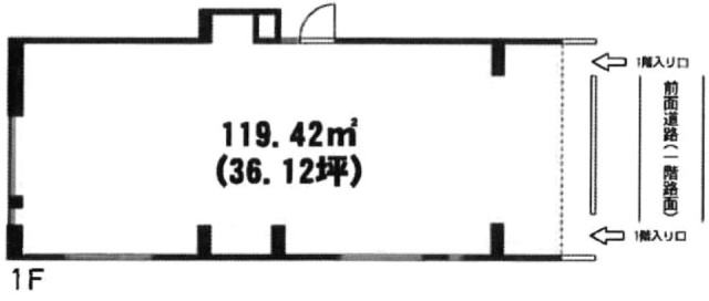 J’s代々木大山ビル1F 間取り図