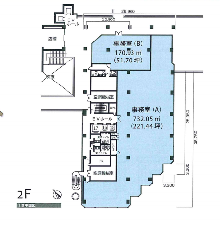 世田谷ビジネススクエアヒルズⅠビルB 間取り図