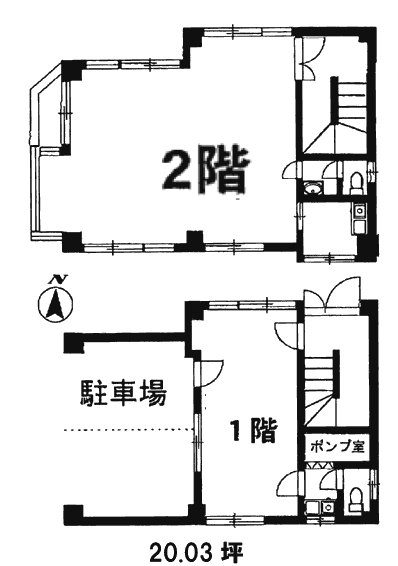 Y・Bビル1F～2F 間取り図