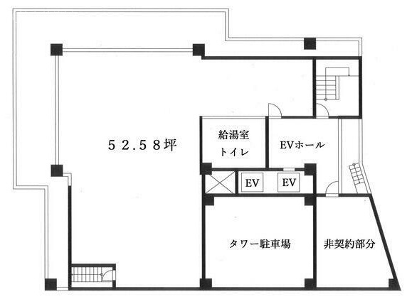 スカイエビスビル8F 間取り図