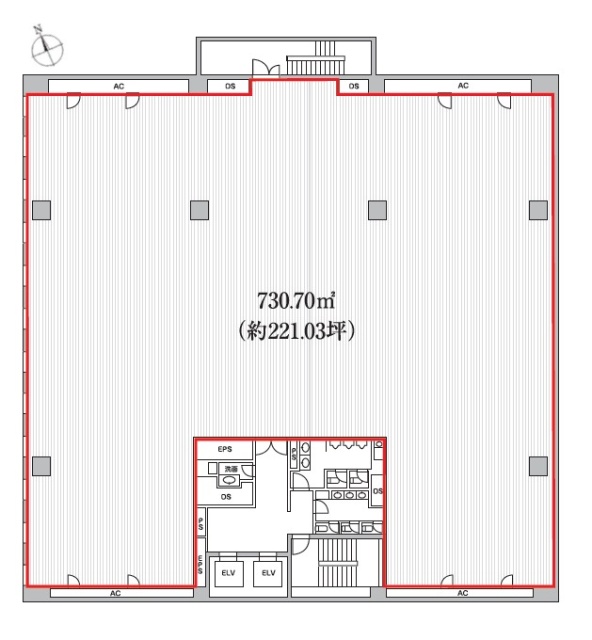 東京YWCA会館8F 間取り図