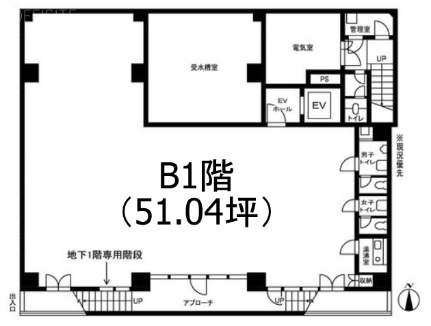 陽輪台みかみビルB1F 間取り図