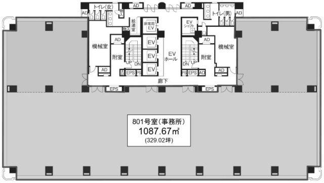 AQUACITY芝浦801 間取り図