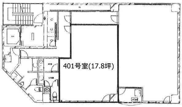 タウンウエストビル401 間取り図