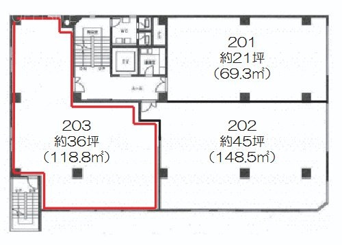 第2プレシーザビル203 間取り図