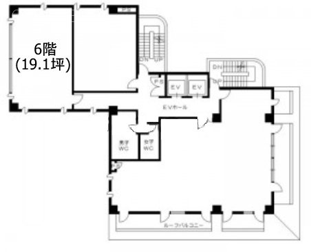 愛愛ビル6F 間取り図