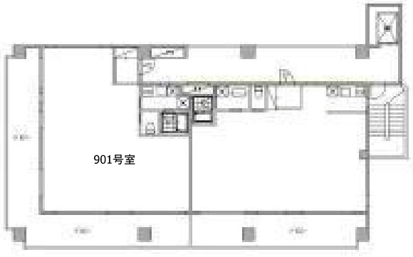 上野TAビル901 間取り図