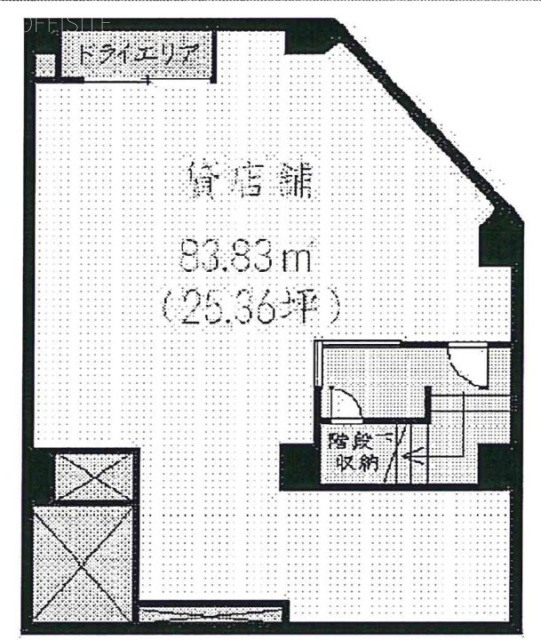 幸運館ビルB1F 間取り図