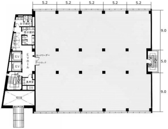 麻布ウエストビル2F 間取り図