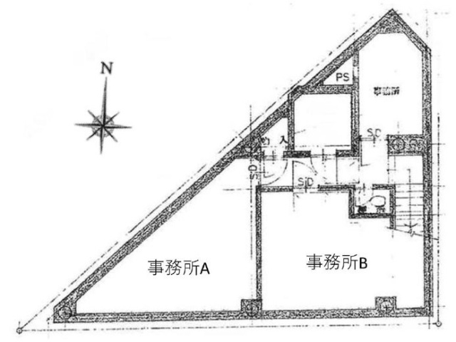 渋谷トライアングルビルA 間取り図