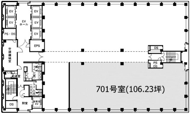 新宿三井ビルディング2号館701 間取り図