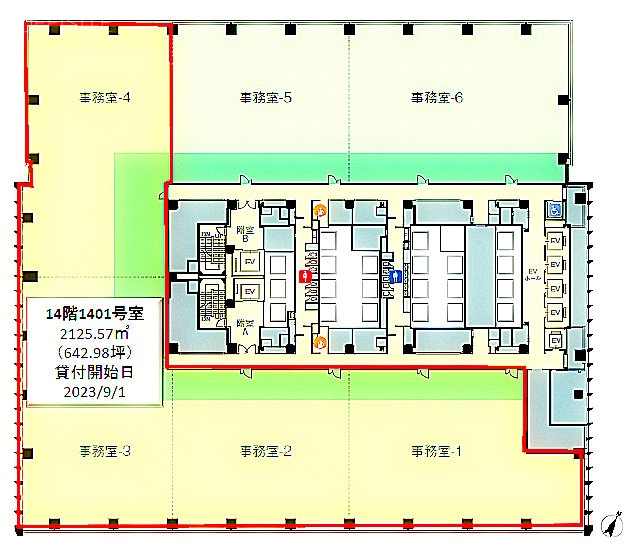 msb Tamachi 田町ステーションタワーS1401 間取り図