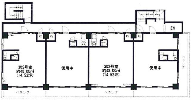 ホワイトハイツ小峰ビル302 間取り図