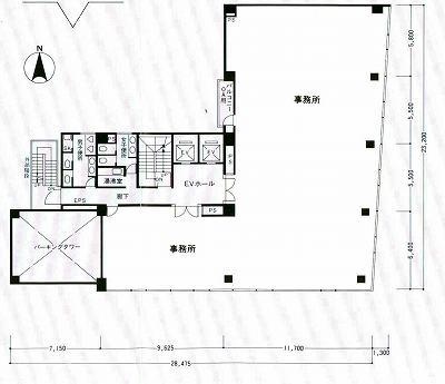 イトーピア清洲橋通ビル5F 間取り図