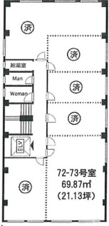 喜助お茶の水ビル72・73 間取り図