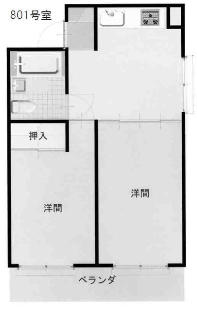 ジャコワ柳橋801 間取り図