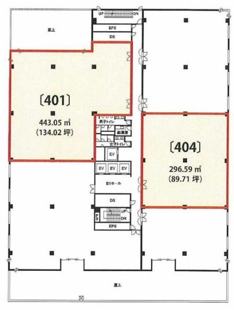 ウノサワ東急ビル404 間取り図