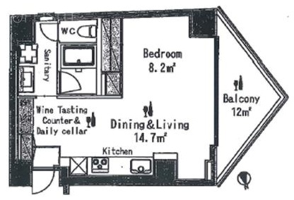 ワインアパートメント602 間取り図