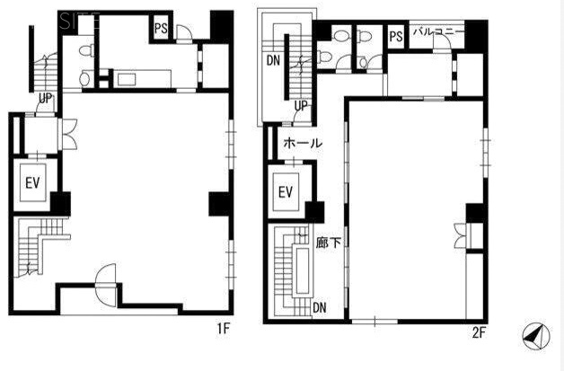 ECS第5ビル1F～2F 間取り図