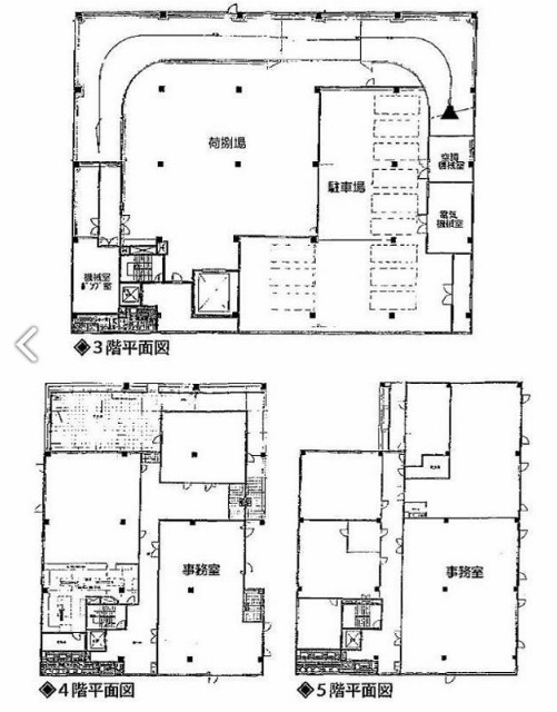 ニイチク本社工場ビル3F～5F 間取り図