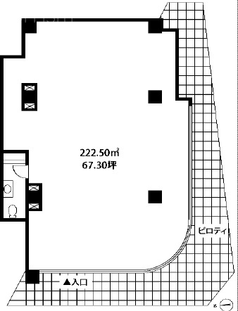 ビブレ谷在家ビル1F 間取り図