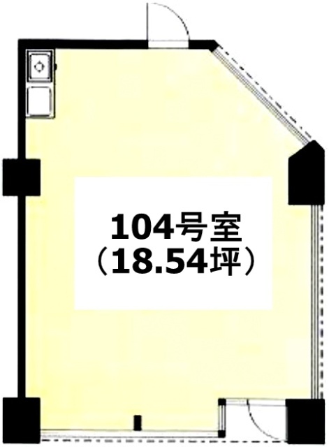 プラザ江戸川橋ビル104 間取り図