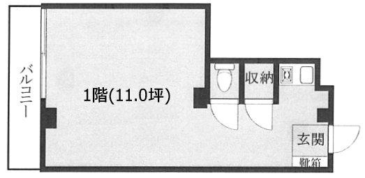 メゾンリベラール1F 間取り図