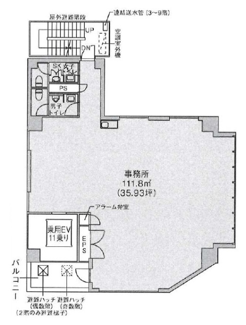 クロスシー秋葉原2F 間取り図