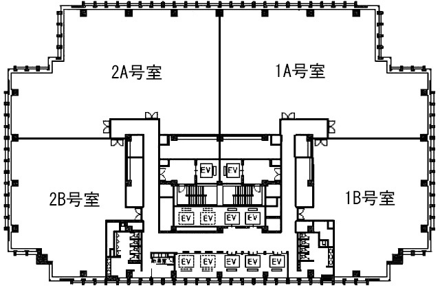 赤坂ガーデンシティ1B 間取り図