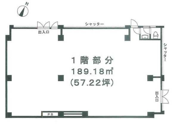 堀第5富岡ビル1F 間取り図