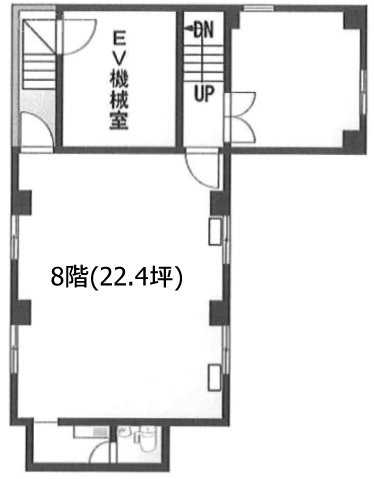 竹一ビル8F 間取り図