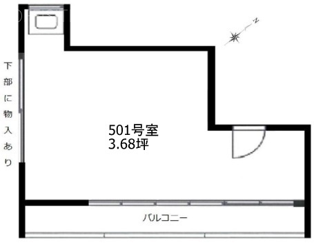 CUBE飯田橋ビル501 間取り図