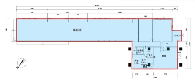 大井町線中延高架線下建物1F 間取り図