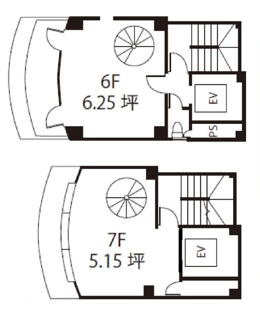 日欧ビル6F～7F 間取り図