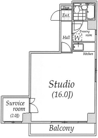 マルモール代々木405 間取り図