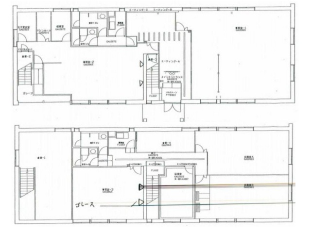 北与野ビル1F～2F 間取り図