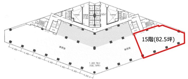 西新宿プライムスクエア15F 間取り図