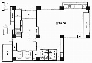 築地242ビル1F 間取り図