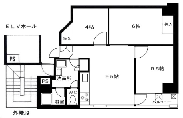 ライダーズビルA 間取り図
