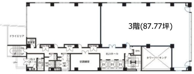 JPR市ヶ谷ビル3F 間取り図