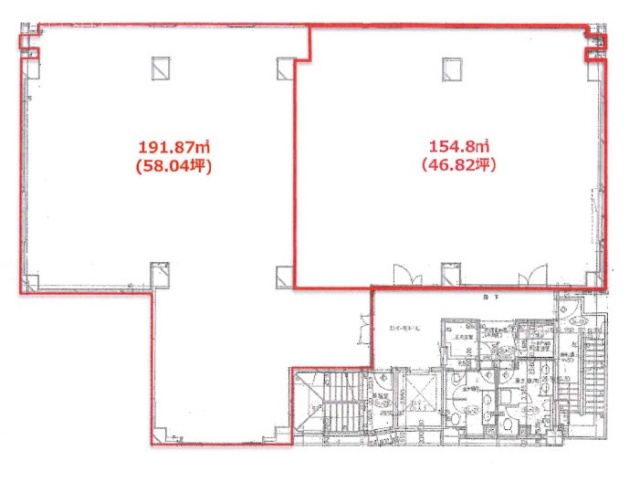 大森センタービル分割 間取り図