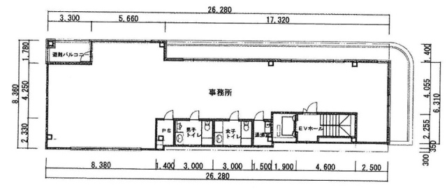 神田ノーザンビル4F 間取り図