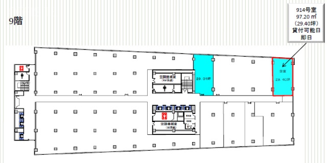 共同通信会館ビル914 間取り図